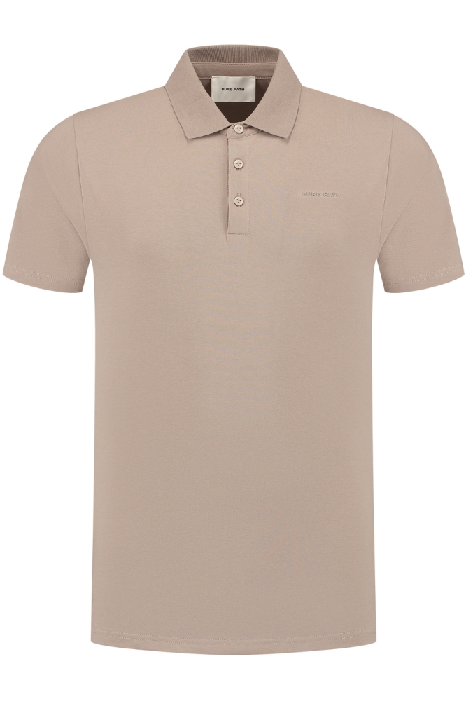 REGULAR FIT POLO 10117 53 TAUPE